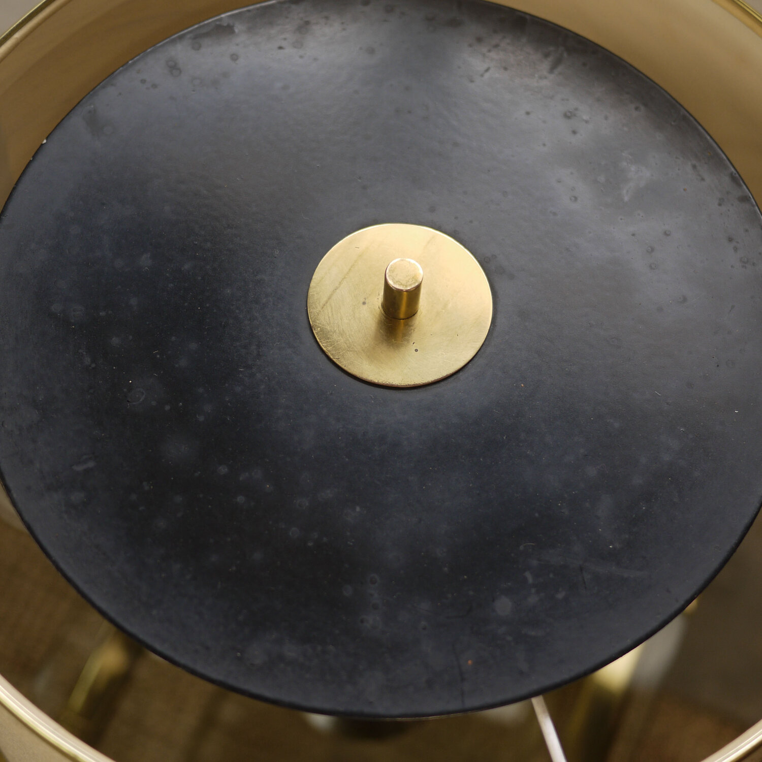 Mid Century Black & Gold Table Lamp, 1950s