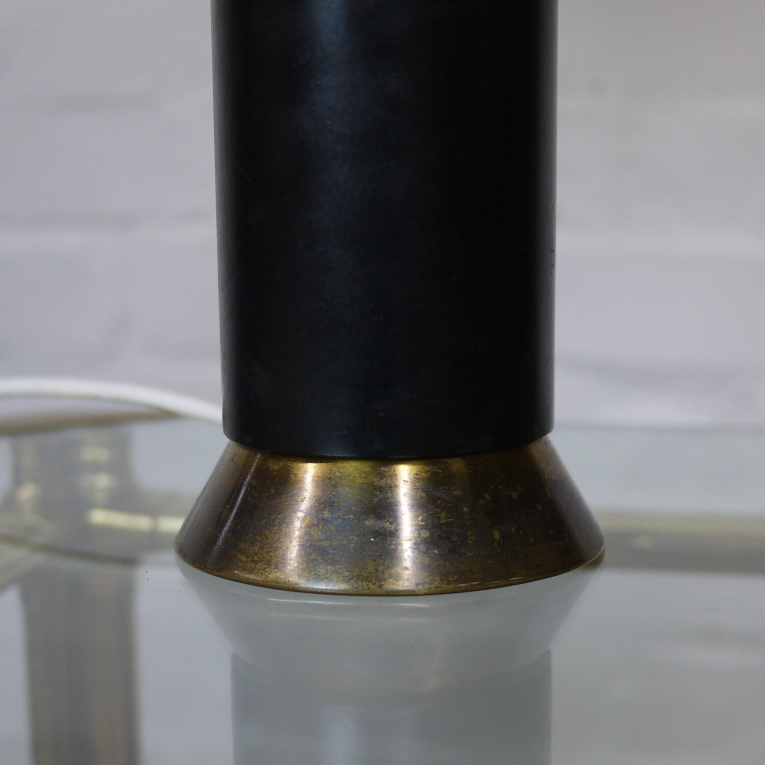 Mid Century Black & Gold Table Lamp, 1950s