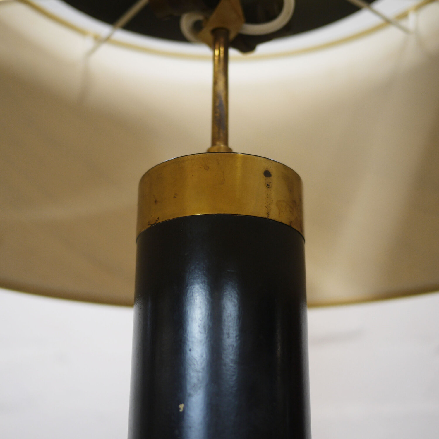 Mid Century Black & Gold Table Lamp, 1950s