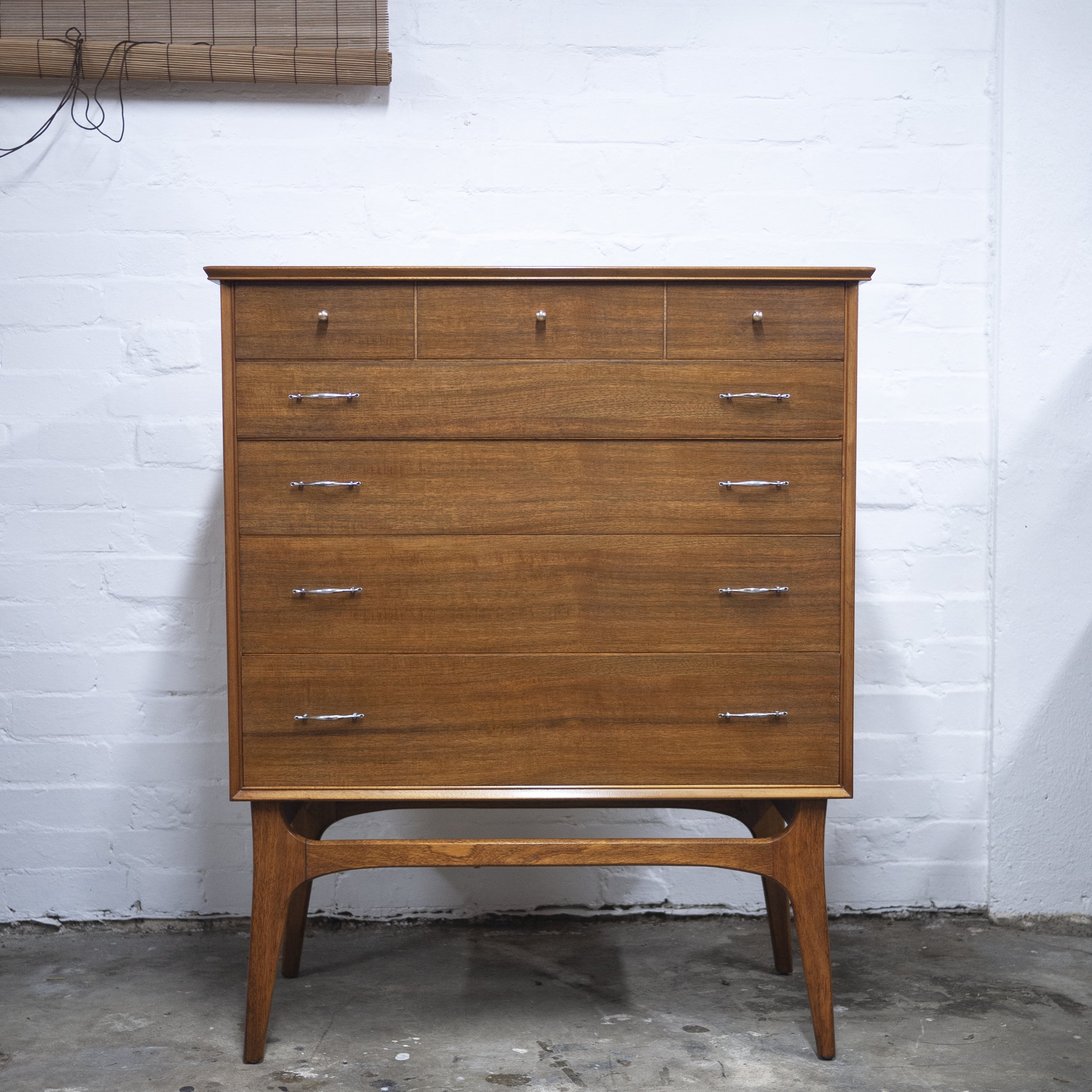 Mid-Century Walnut Chest of Drawers by Alfred Cox, 1960s