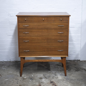 Mid-Century Walnut Chest of Drawers by Alfred Cox, 1960s