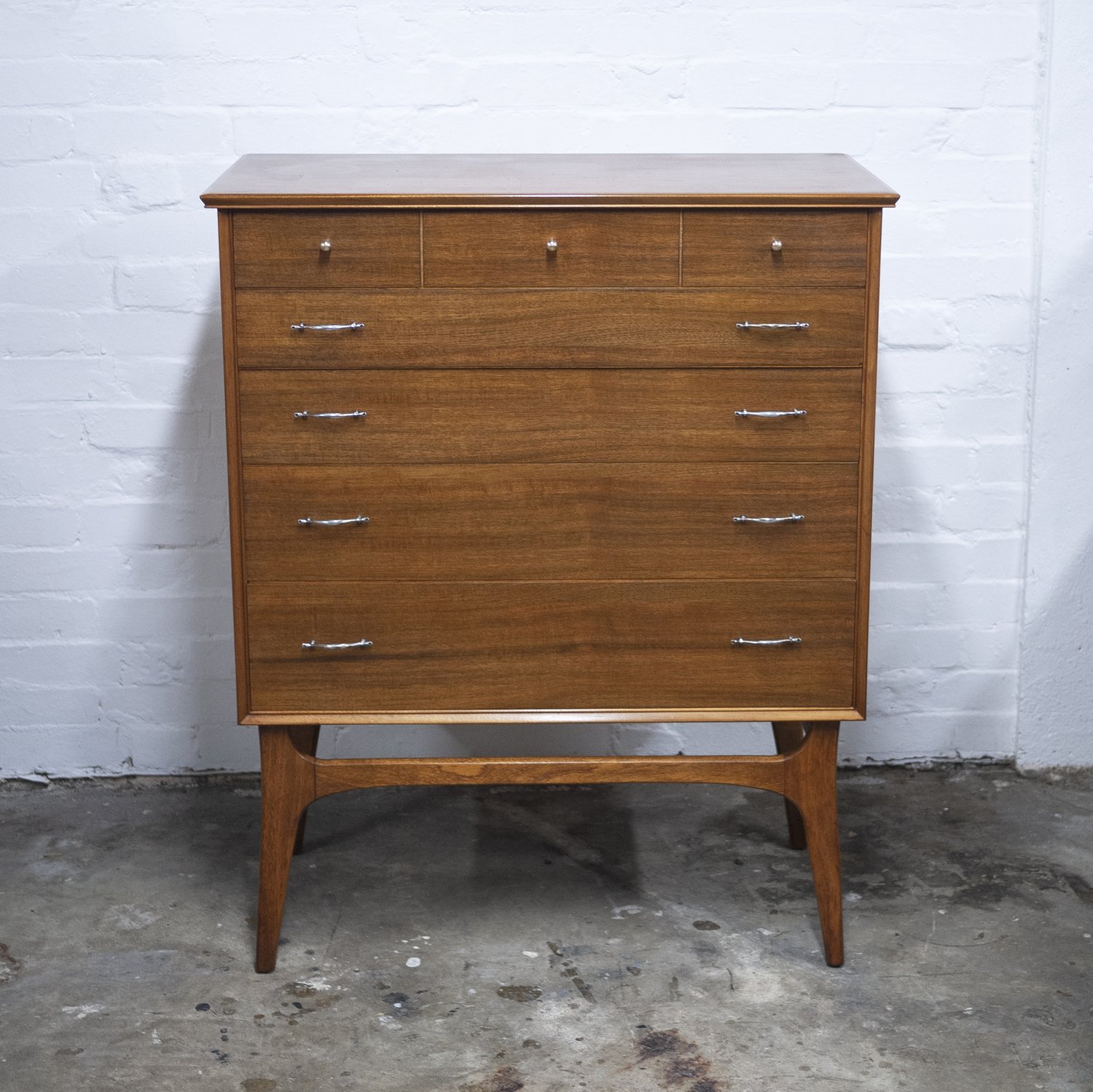 Mid-Century Walnut Chest of Drawers by Alfred Cox, 1960s