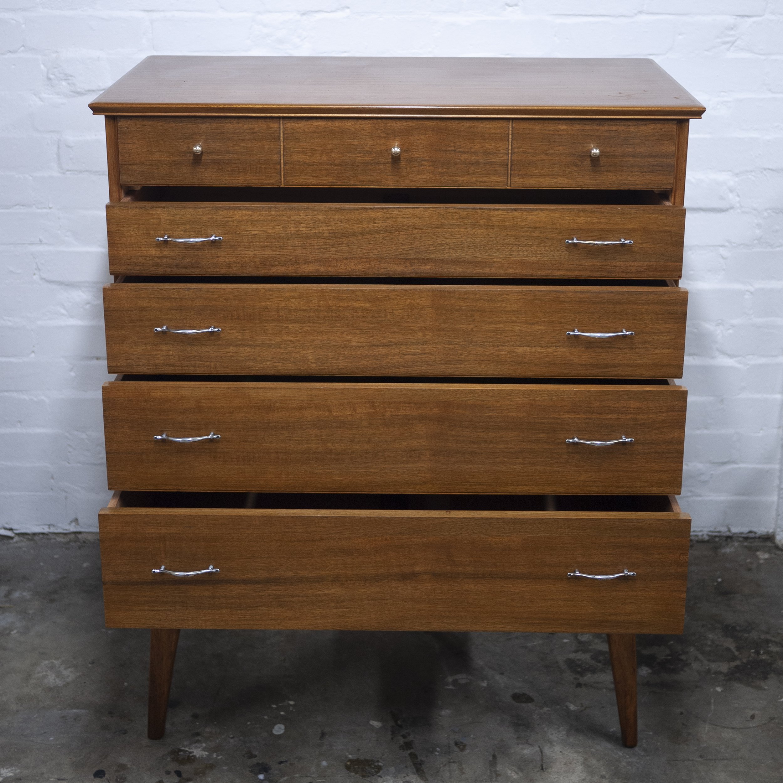 Mid-Century Walnut Chest of Drawers by Alfred Cox, 1960s