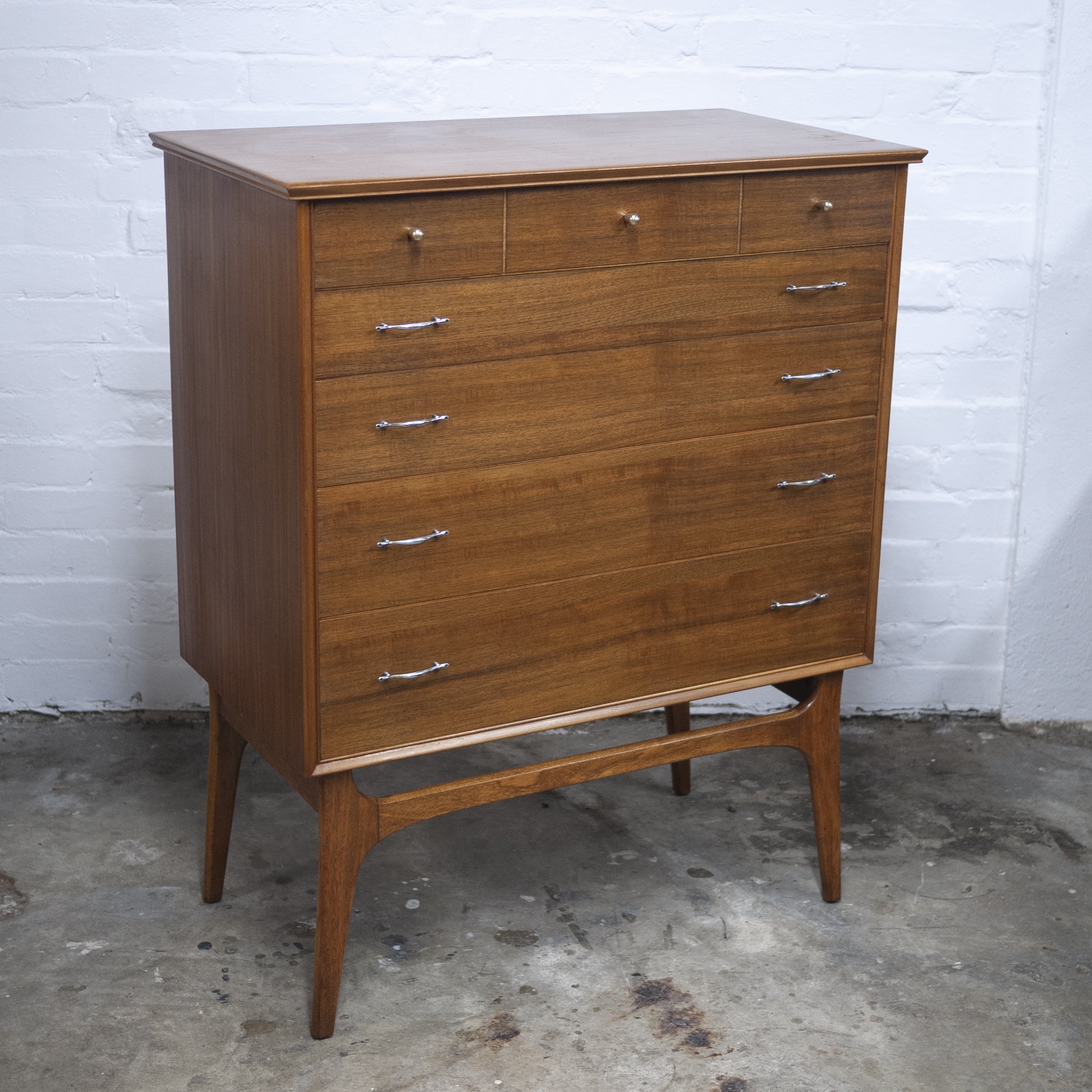 Mid-Century Walnut Chest of Drawers by Alfred Cox, 1960s