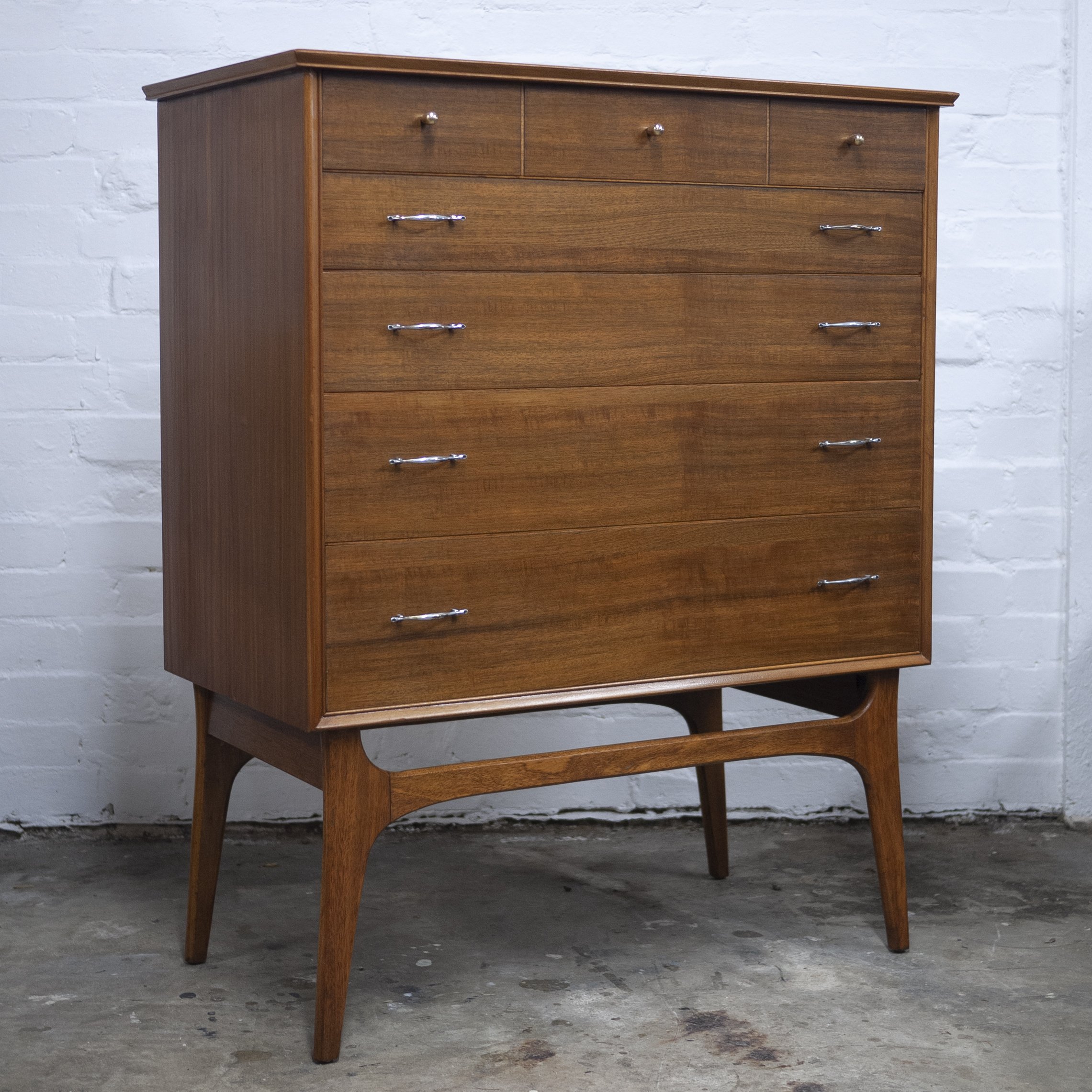 Mid-Century Walnut Chest of Drawers by Alfred Cox, 1960s