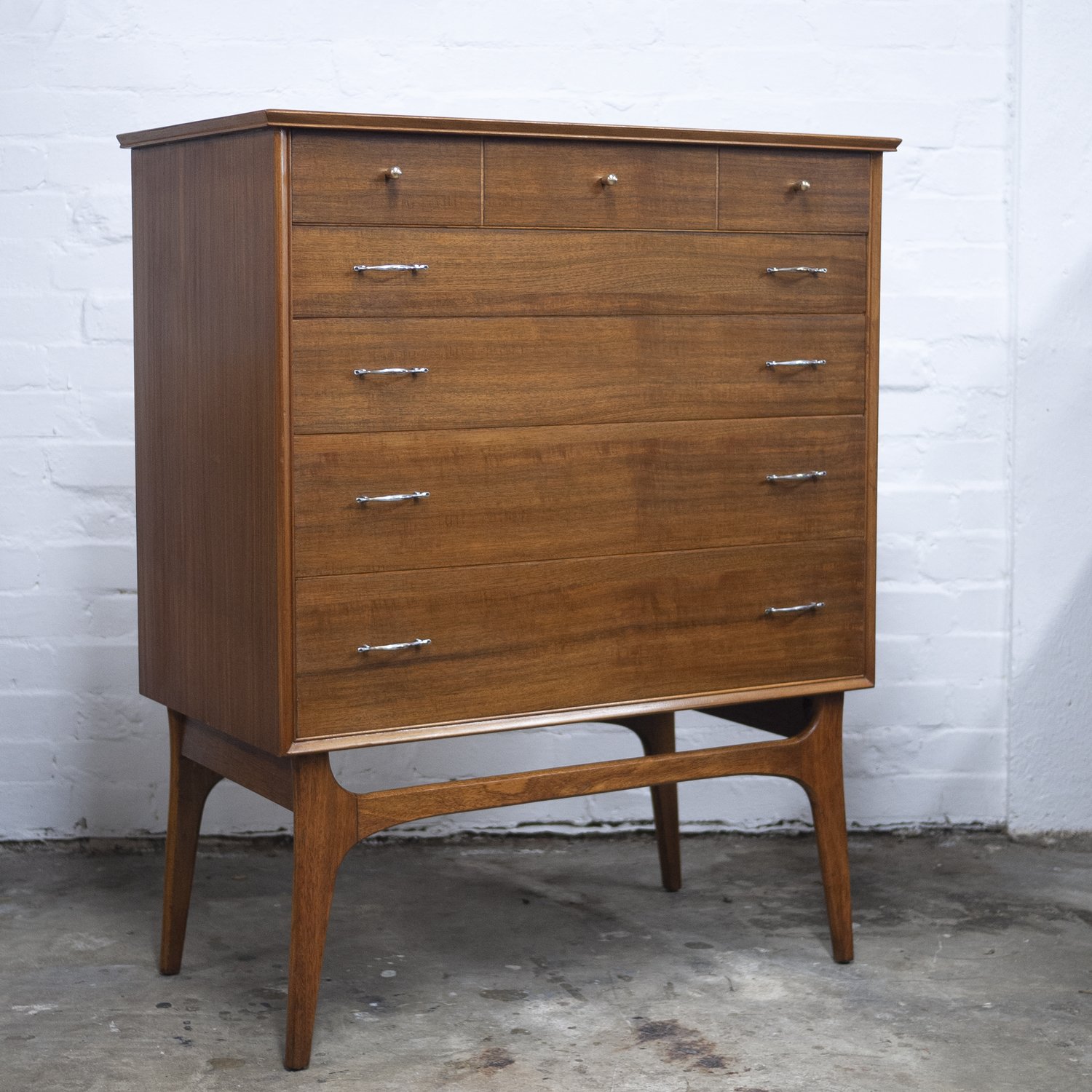 Mid-Century Walnut Chest of Drawers by Alfred Cox, 1960s