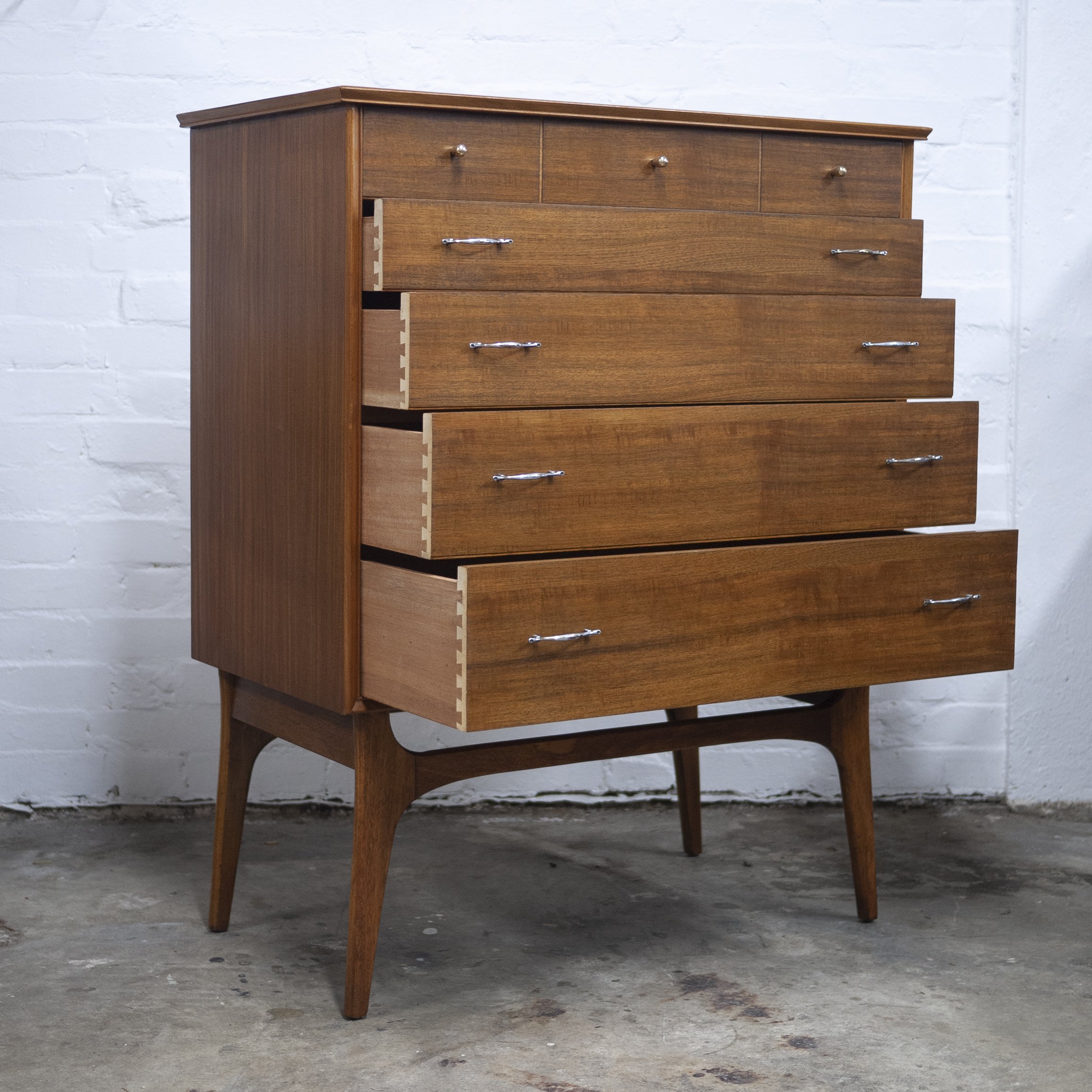 Mid-Century Walnut Chest of Drawers by Alfred Cox, 1960s