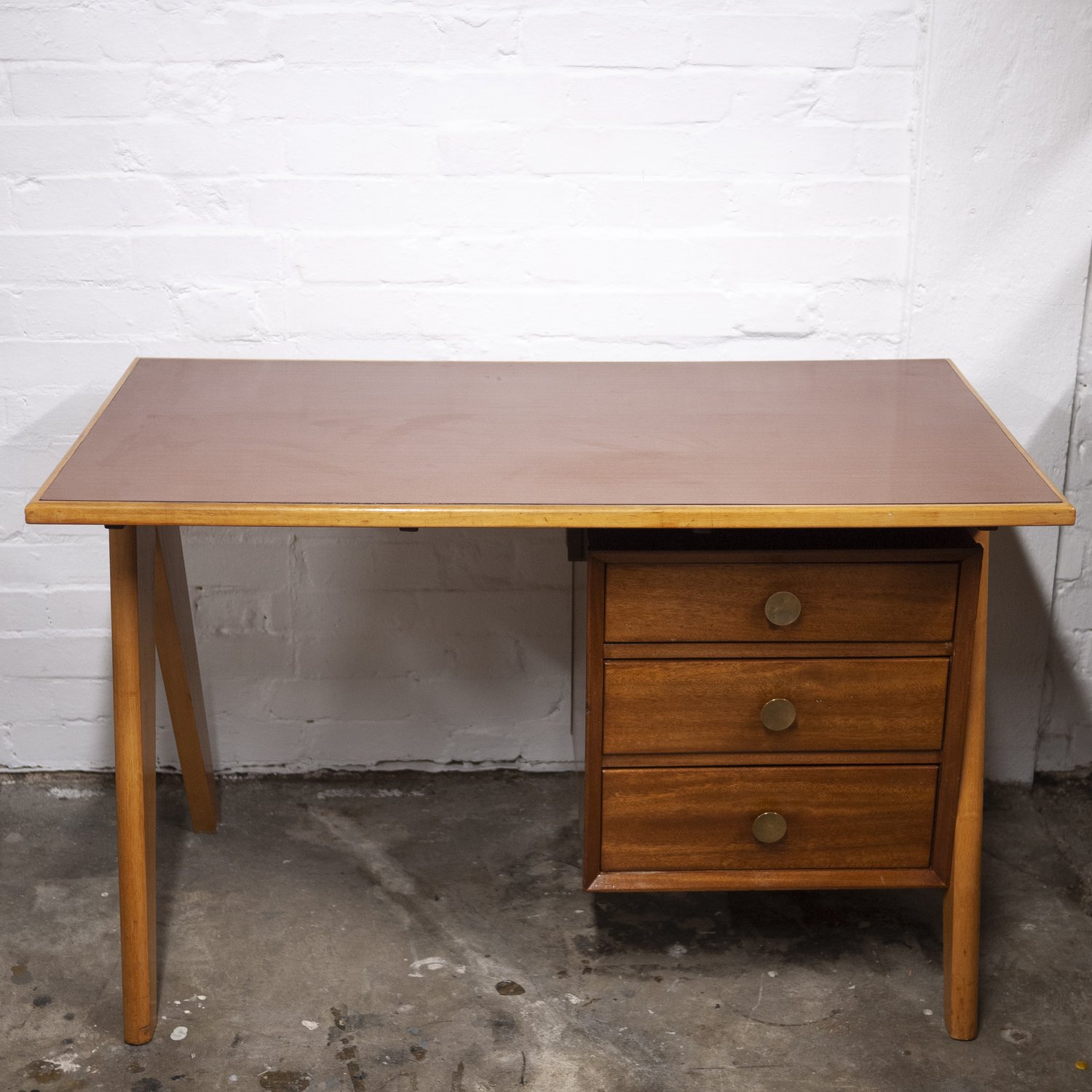 Mid Century Teak & Formica Desk, 1960s
