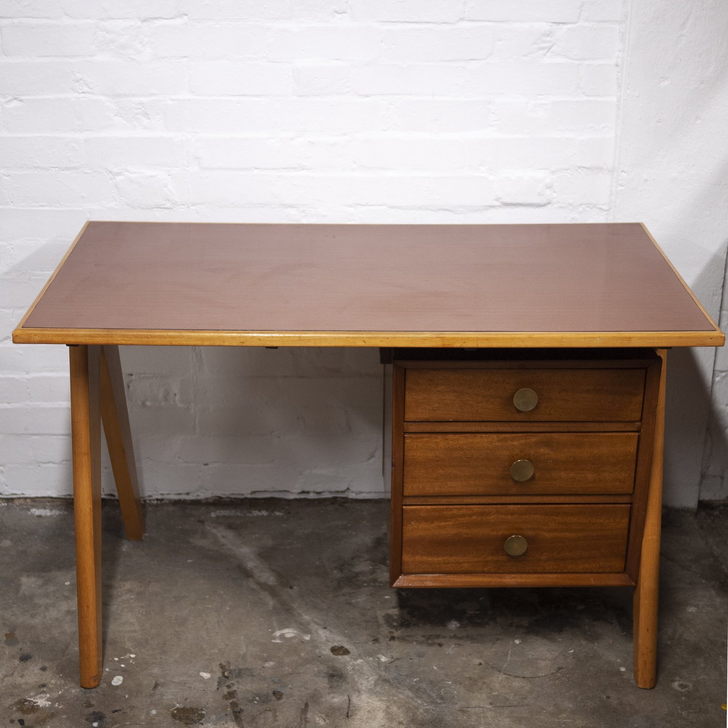 Mid Century Teak & Formica Desk, 1960s