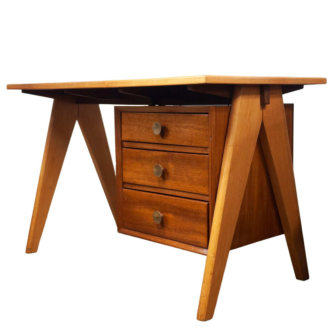 Mid Century Teak & Formica Desk, 1960s