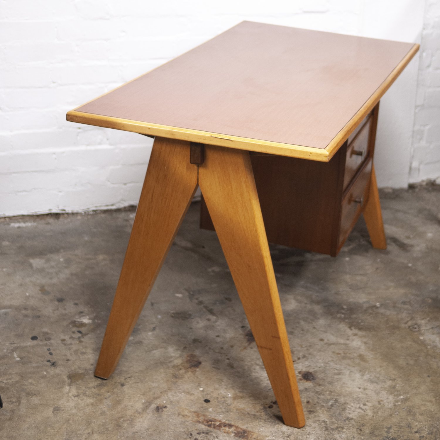 Mid Century Teak & Formica Desk, 1960s