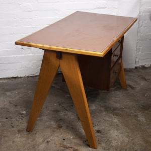 Mid Century Teak & Formica Desk, 1960s