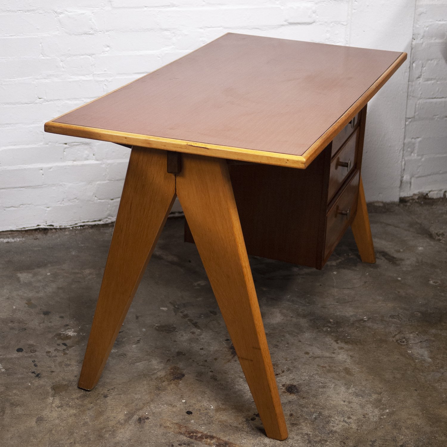 Mid Century Teak & Formica Desk, 1960s