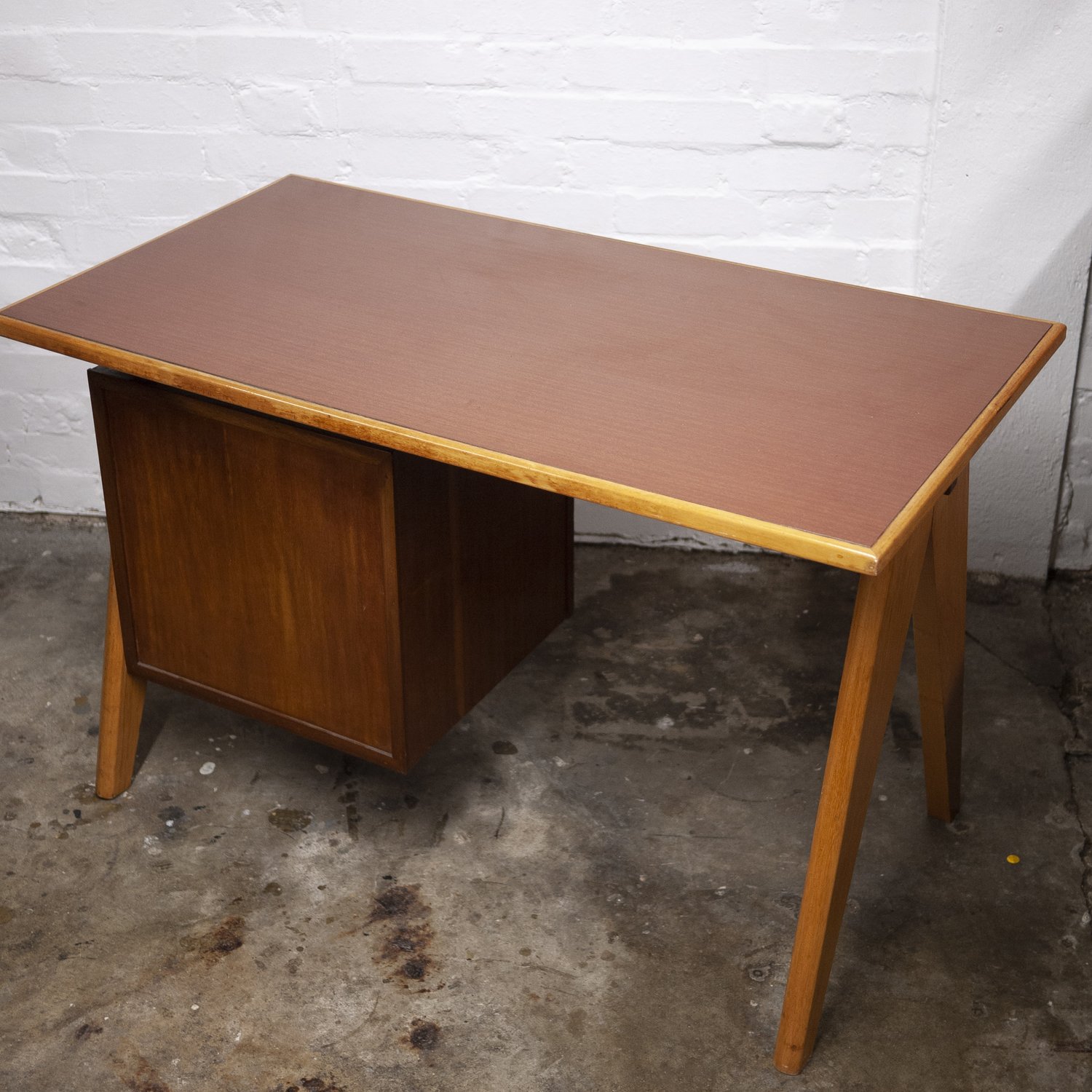 Mid Century Teak & Formica Desk, 1960s