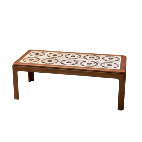 Coffee table G Plan ceramic tile top 70's mid century