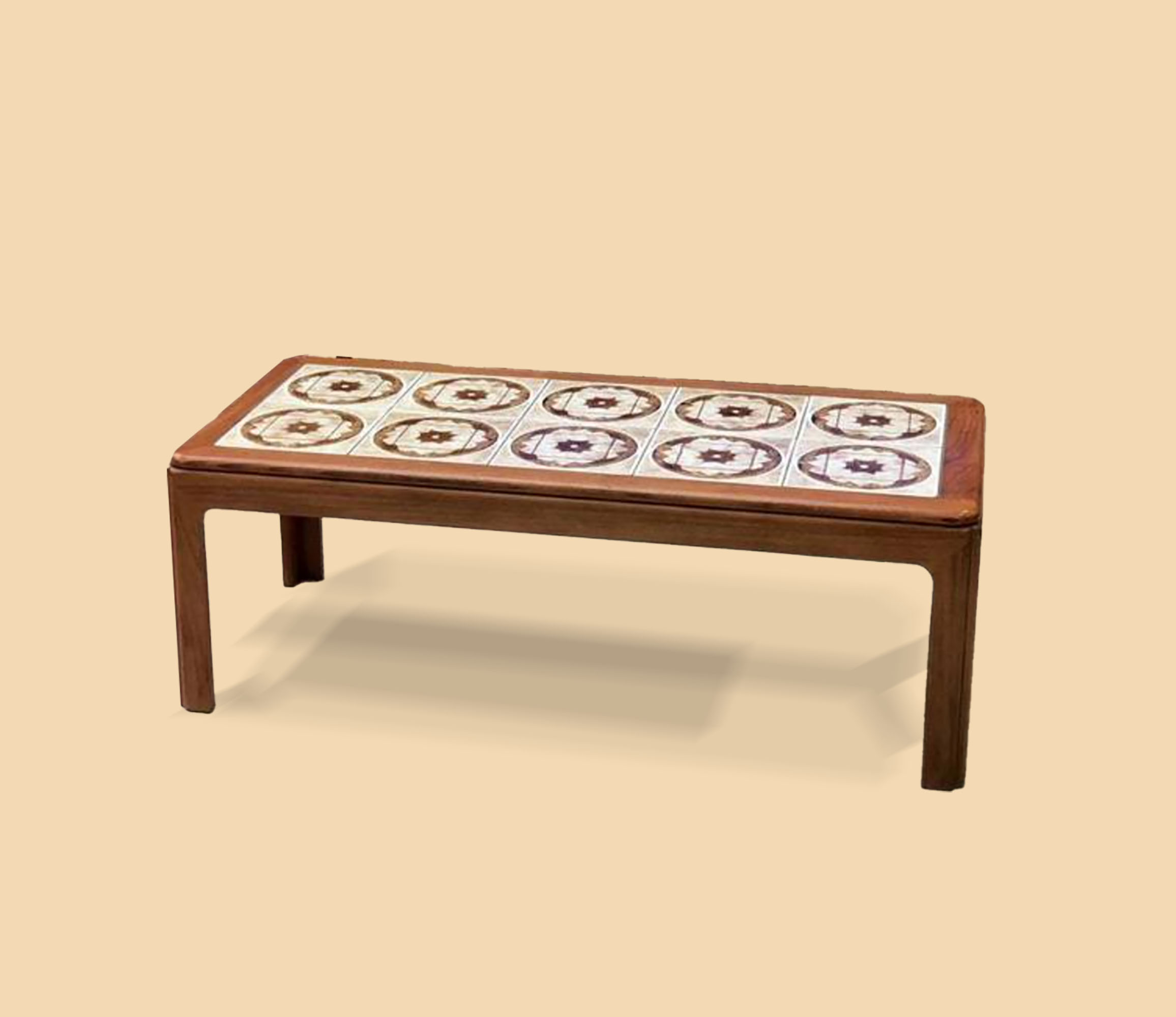 Coffee table G Plan ceramic tile top 70's mid century