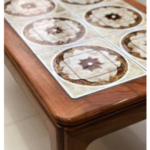 Coffee table G Plan ceramic tile top 70's mid century