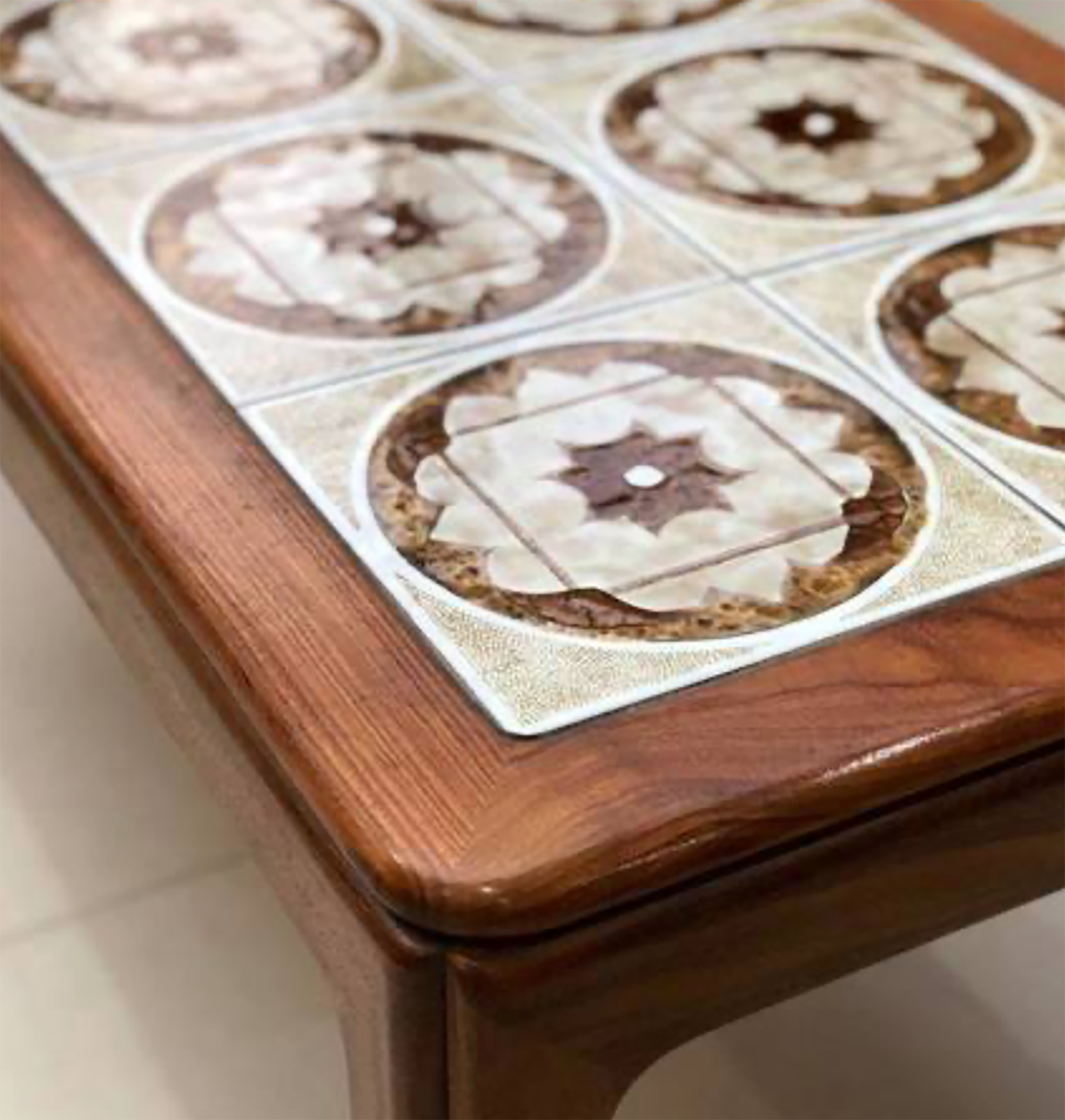 Coffee table G Plan ceramic tile top 70's mid century