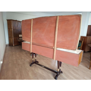 Mid-Century Italian Modern Sideboard With Golden Mirror by Vittorio Dassi for Cecchini