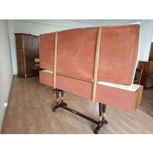 Mid-Century Italian Modern Sideboard With Golden Mirror by Vittorio Dassi for Cecchini