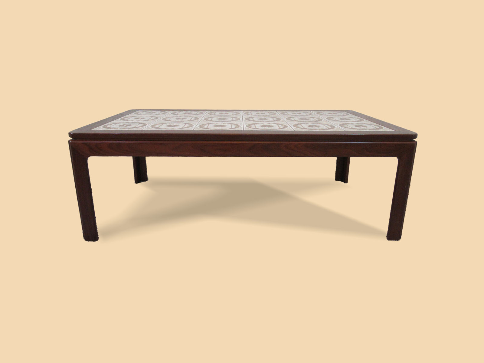 Coffee table G Plan ceramic tile top 70's mid century