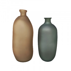 1970s Pair of Vases in Murano Glass by Dogi. Made in Italy