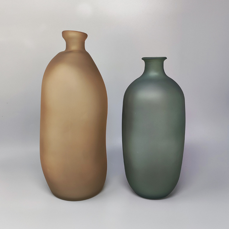 1970s Pair of Vases in Murano Glass by Dogi. Made in Italy - Image 2