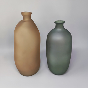 1970s Pair of Vases in Murano Glass by Dogi. Made in Italy