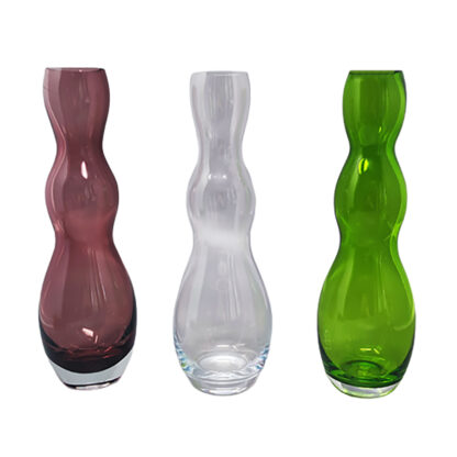 1970s Set of 3 Vases in Murano Glass by Nason. Made in Italy