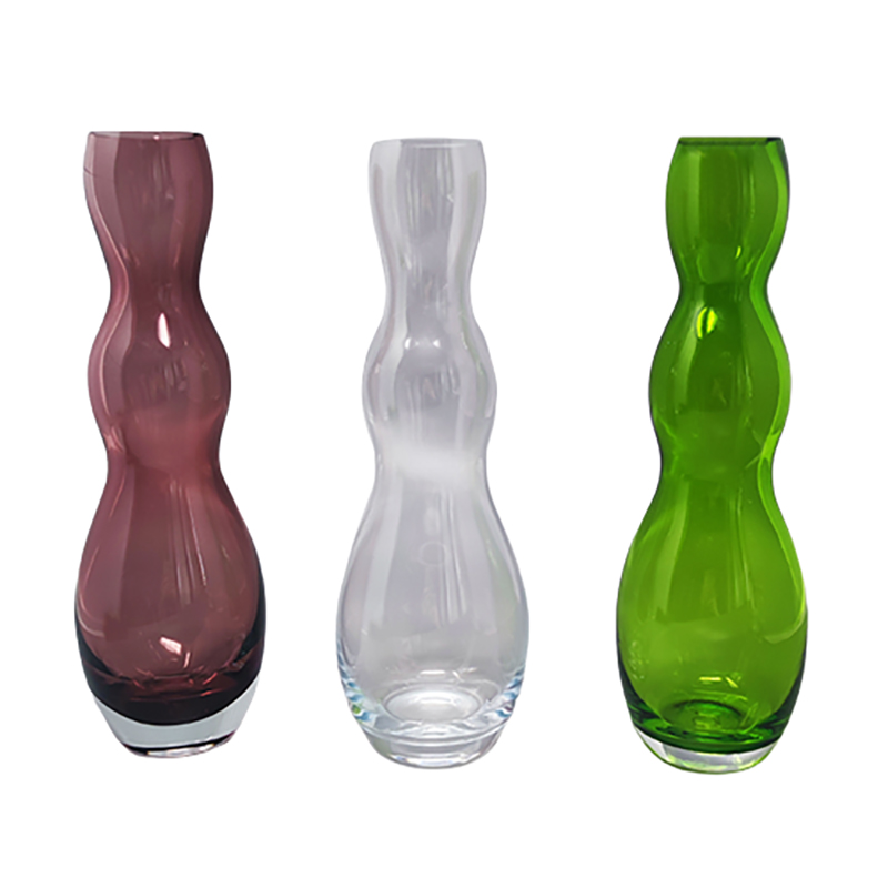 1970s Set of 3 Vases in Murano Glass by Nason. Made in Italy