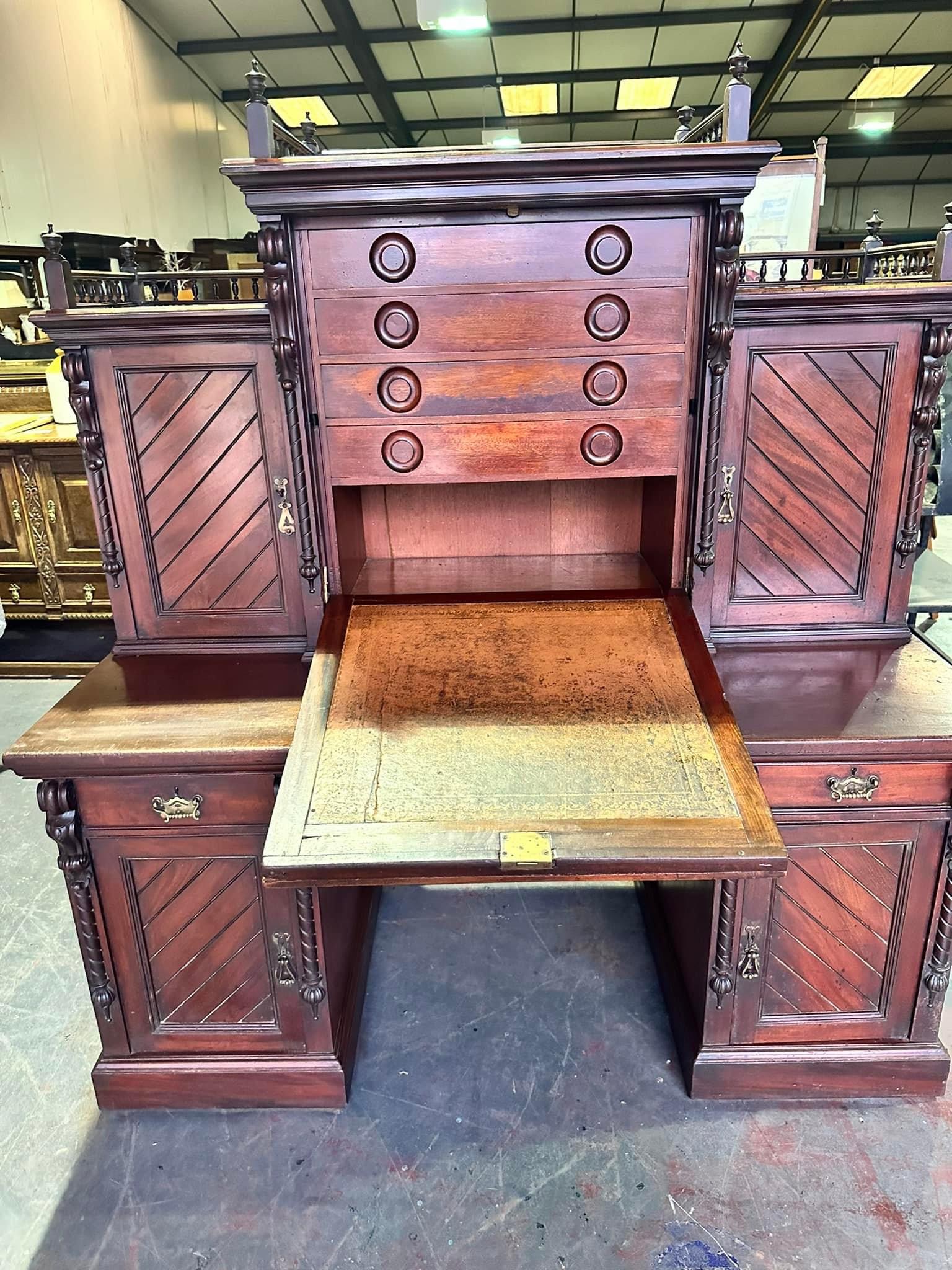 Edwardian mahogany clerks desk