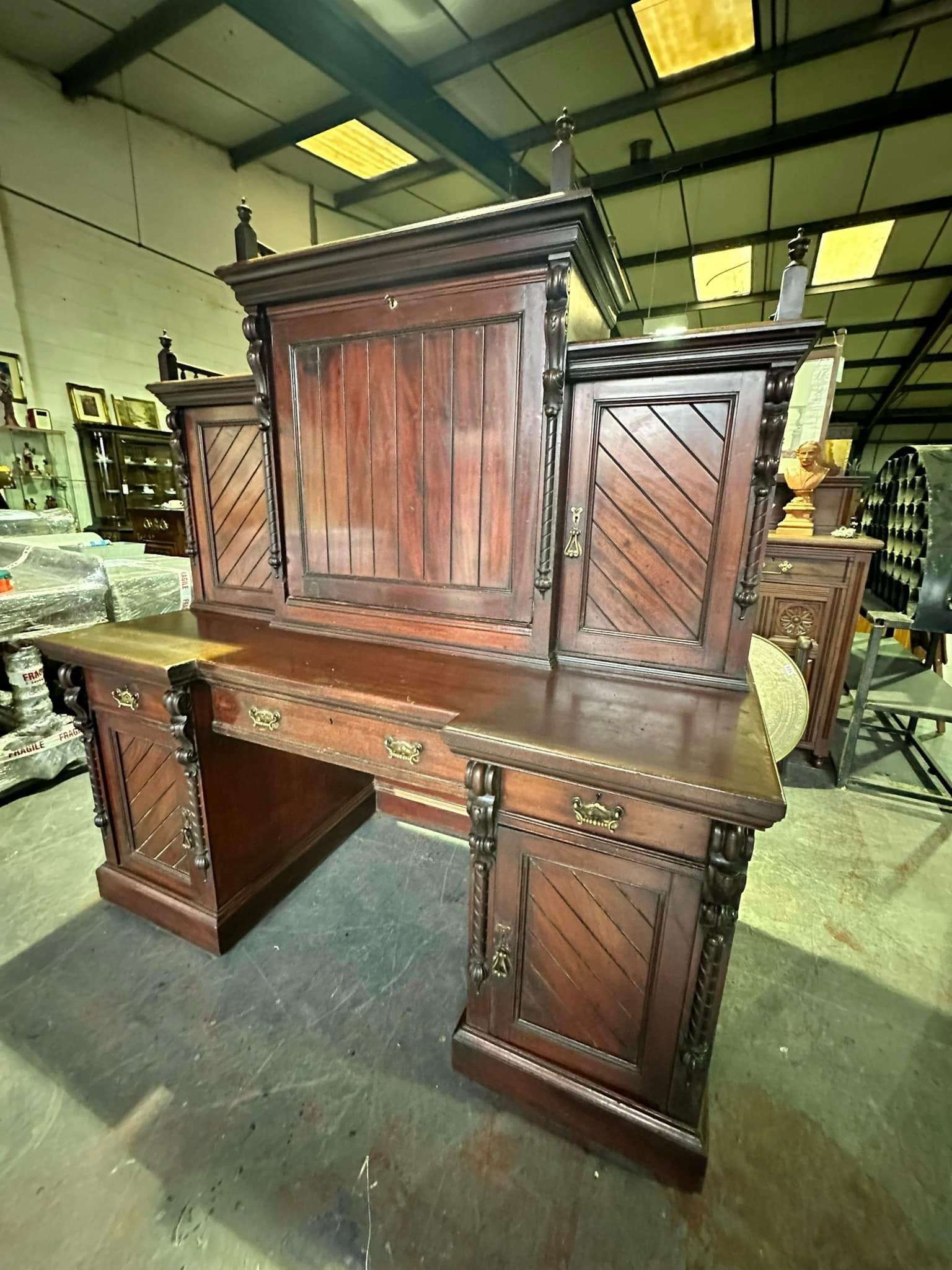 Edwardian mahogany clerks desk