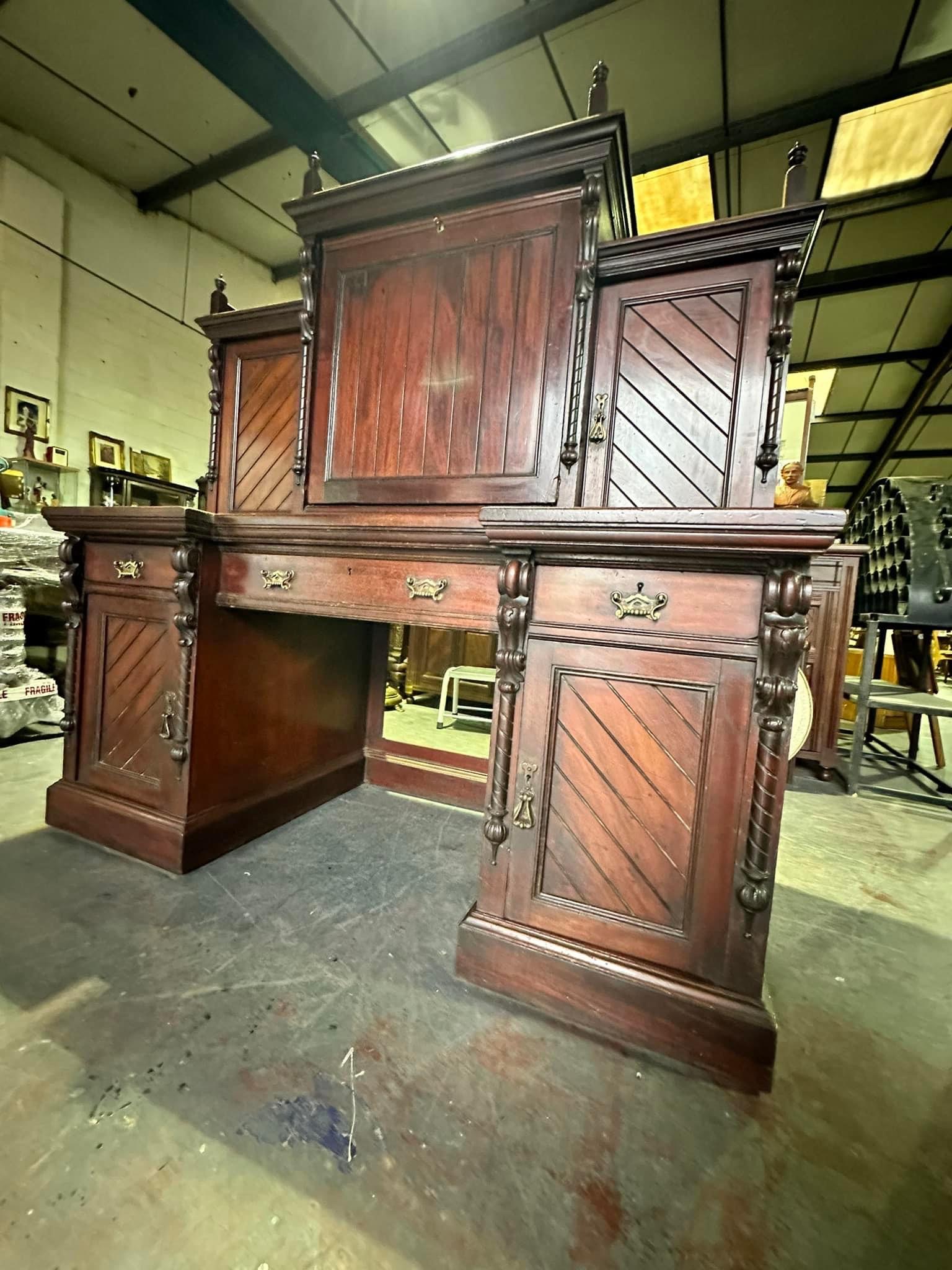 Edwardian mahogany clerks desk