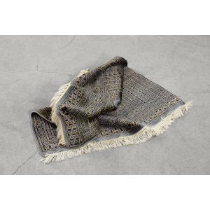 Original Pakistani Hand-Woven Blue & Grey Bukhara Rug, 1960s