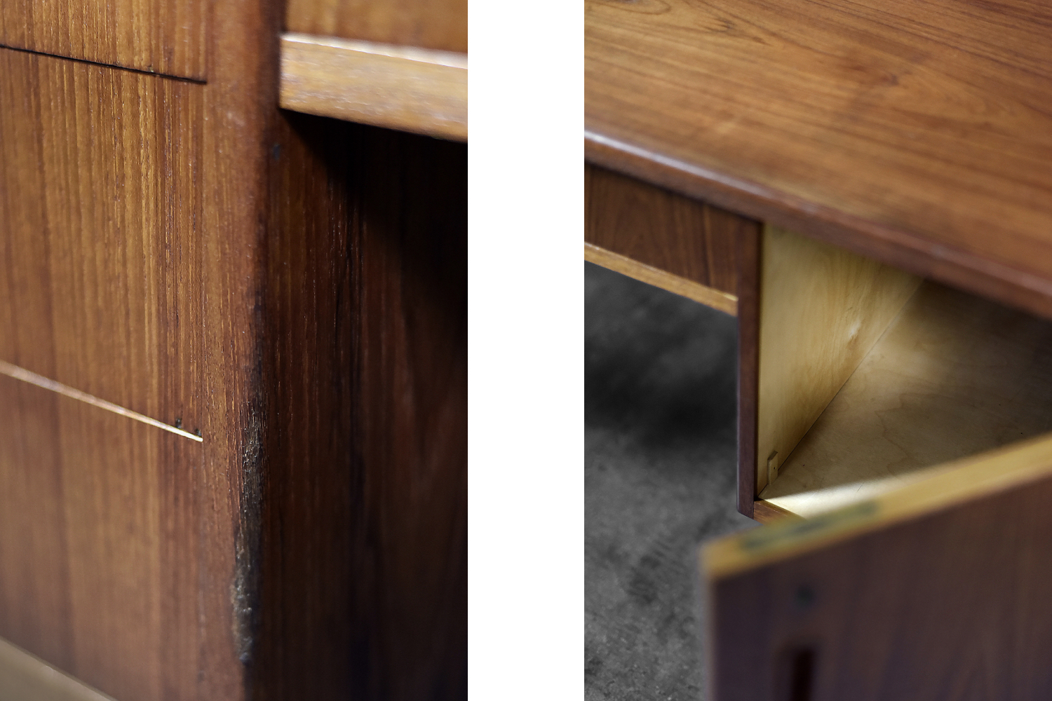 Vintage Classic Mid-Century Danish Scandinavian Modern Teak Bilateral Desk, 1960s