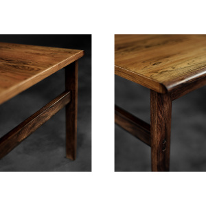 Vintage Classic Mid-Century Danish Modern Rosewood Coffee Table Capella by Illum Wikkelsø for Niels Eilersen, 1960s