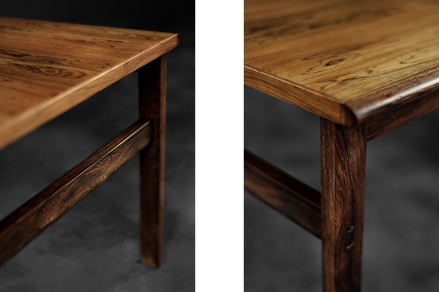 Vintage Classic Mid-Century Danish Modern Rosewood Coffee Table Capella by Illum Wikkelsø for Niels Eilersen, 1960s