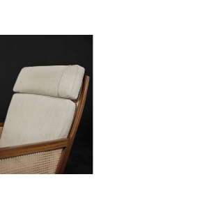 Vintage Mid-Century Scandinavian Modern Mahogany Armchair with French Wicker by Bernt Petersen dla Wørts Møbelsnedkeri, 1960s