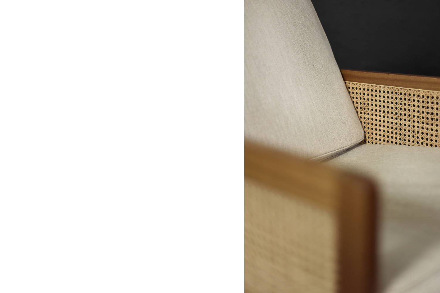 Vintage Mid-Century Scandinavian Modern Mahogany Armchair with French Wicker by Bernt Petersen dla Wørts Møbelsnedkeri, 1960s