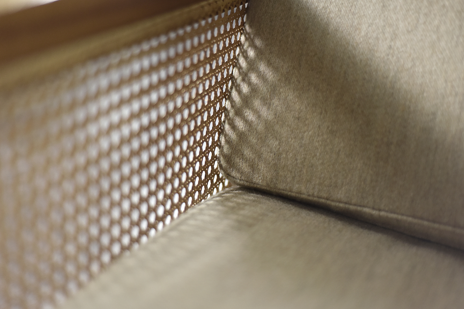 Vintage Mid-Century Scandinavian Modern Mahogany Armchair with French Wicker by Bernt Petersen dla Wørts Møbelsnedkeri, 1960s