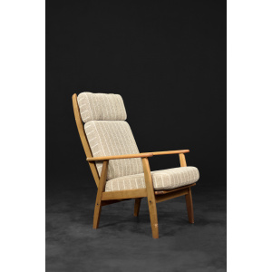 Vintage Mid-Century Danish Modern Wood & Fabric Lounge Chair from Durup Polstermøbelfabrik, 1970s