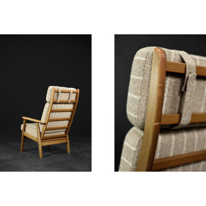 Vintage Mid-Century Danish Modern Wood & Fabric Lounge Chair from Durup Polstermøbelfabrik, 1970s