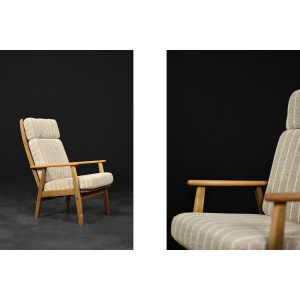 Vintage Mid-Century Danish Modern Wood & Fabric Lounge Chair from Durup Polstermøbelfabrik, 1970s