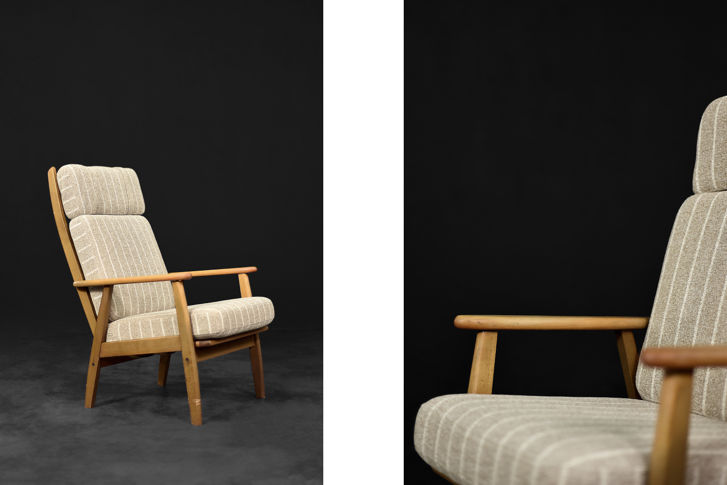 Vintage Mid-Century Danish Modern Wood & Fabric Lounge Chair from Durup Polstermøbelfabrik, 1970s