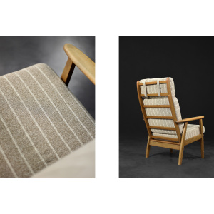 Vintage Mid-Century Danish Modern Wood & Fabric Lounge Chair from Durup Polstermøbelfabrik, 1970s