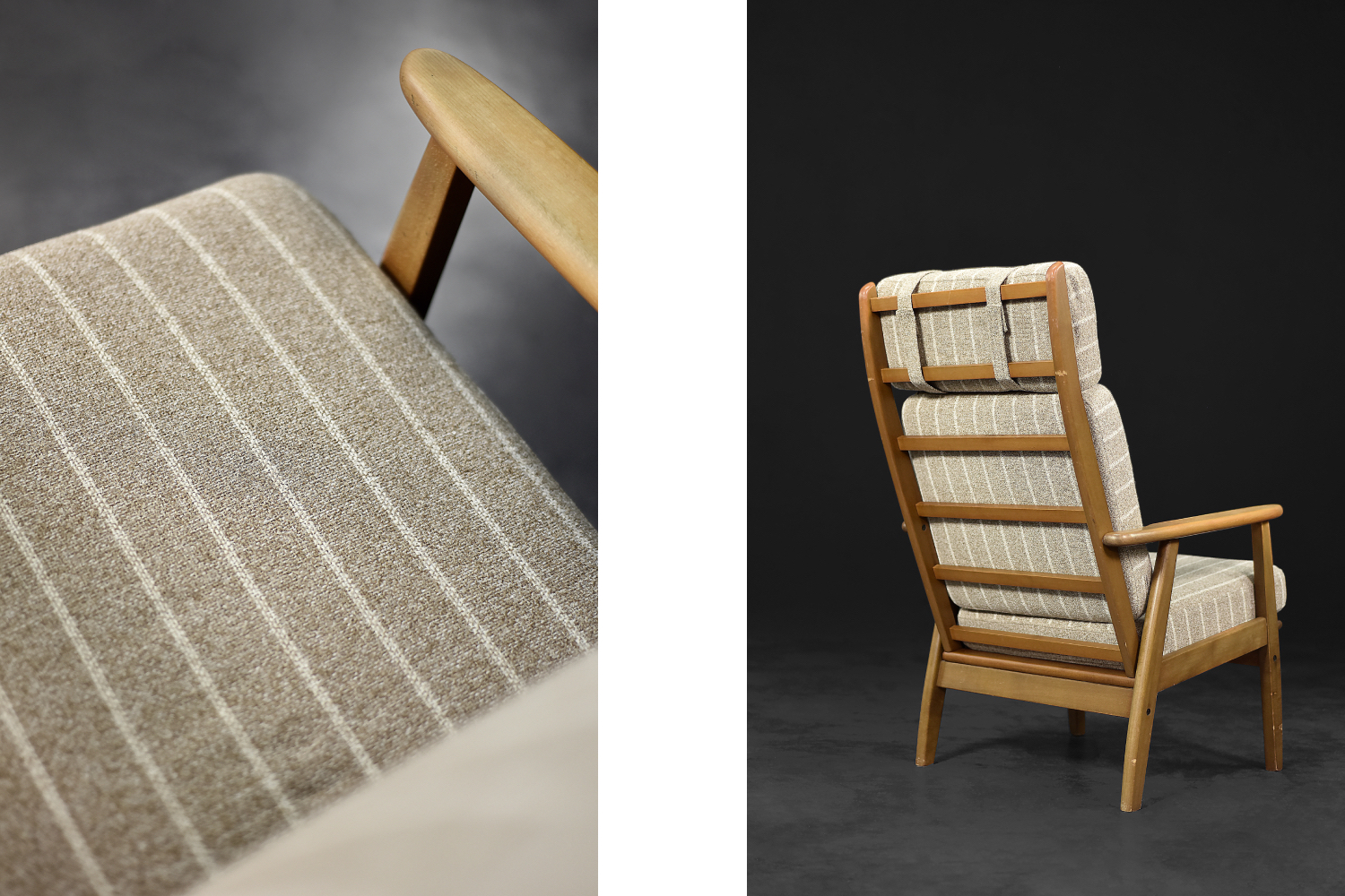 Vintage Mid-Century Danish Modern Wood & Fabric Lounge Chair from Durup Polstermøbelfabrik, 1970s