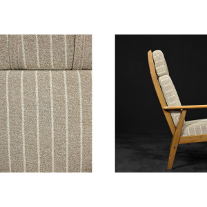 Vintage Mid-Century Danish Modern Wood & Fabric Lounge Chair from Durup Polstermøbelfabrik, 1970s