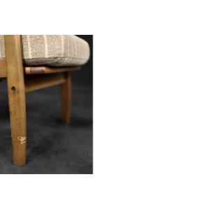 Vintage Mid-Century Danish Modern Wood & Fabric Lounge Chair from Durup Polstermøbelfabrik, 1970s