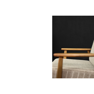 Vintage Mid-Century Danish Modern Wood & Fabric Lounge Chair from Durup Polstermøbelfabrik, 1970s