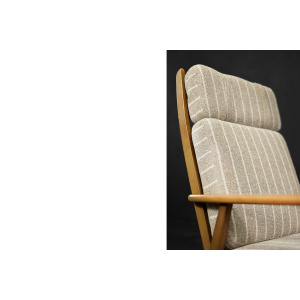 Vintage Mid-Century Danish Modern Wood & Fabric Lounge Chair from Durup Polstermøbelfabrik, 1970s